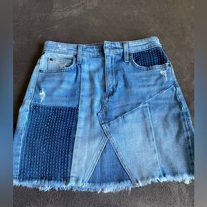 joes patchwork jean skirt